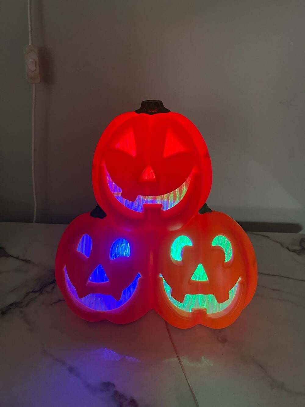 Pan Asian Creations Lighted Musical Singing Pumpkin Stack Trio Fully Works
